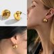 thumbnail image 2 of Pendientes de Moda Heldig Luna Semicírculo Ensanchado Acero de Titanio Hebilla de Oreja, 2 of 6