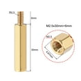 thumbnail image 3 of Uxcell Brass M2.5 30mm+6mm Male-Female Hex Standoff 50 Pack, 3 of 5