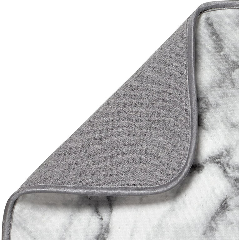 White Grey Marble Dish Drying Mat for Kitchen Counter XL 18 X 24  Absorbent Quick Large Drying Dish Pad Microfiber Machine Washable - Yahoo  Shopping