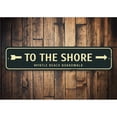 thumbnail image 2 of to The Shore Arrow Sign, Boardwalk Beach House Sign, Custom Boardwalk Location Sign, Beach Aluminum Decor - 4x18 inches, 2 of 4