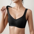 thumbnail image 2 of Gyexs Women's Comfortable Deep V Neck Sports Yoga Bra for Sleep and Active Womens Bras, Black, Size XXL, 2 of 5