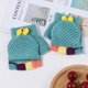 thumbnail image 1 of Guantes de punto con vuelta para niños de otoño e invierno, de medio dedo, de doble propósito, para niños y niñas, bonitos y cálidos dedos expuestos, para niños y estudiantes, 1 of 6