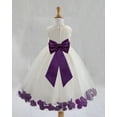 thumbnail image 3 of Ekidsbridal Satin Rose Petals Tulle Ivory Flower Girl Dress Junior Bridesmaid Gown Ballroom Pageant 302T 16, 3 of 3