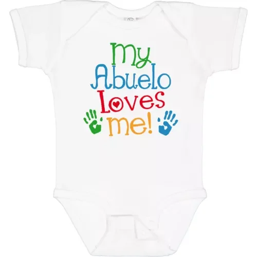 Bella Canvas My Abuelo Loves Me Outfit Baby Bodysuit Grandkids Boys Girls Grandpa Bodysuit