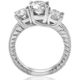 thumbnail image 3 of Pompeii 2 1/2ct Vintage 3-Stone Lab Grown Diamond Engagement Ring 14K White Gold, 3 of 5