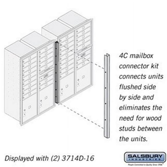 Salsbury 3714CK Recessed Mounted 4C Horizontal Mailbox Connector Kit for 14 Door High Units
