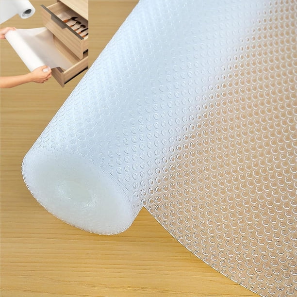 Forro para Estantes y Cajones, Revestimientos de Gabinetes de Cocina, Revestimiento de Estantes No Adhesivo, Alfombrilla Antideslizante para Cajones, Tapetes para Refrigerador Resistente