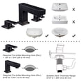 thumbnail image 6 of Aquaterior 8" 2 Handle Bathroom Faucet Vanity Sink Basin DIY Kitchen ORB, 6 of 10