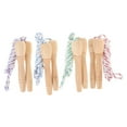thumbnail image 1 of Miangastore 4pcs Adjustable Skipping Rope Wooden Handle Jump Rope For Fitness Training Home School Parties Random Color, 1 of 9