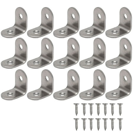 

40PCS L Bracket with 80PCS Screws Bracket Bracket Fastener for Wood Furniture Bedframe Cabinet