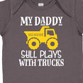 thumbnail image 4 of Inktastic Construction My Daddy Still Plays with Trucks Boys or Girls Baby Bodysuit, 4 of 5