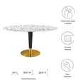 thumbnail image 6 of Zinque 60" Oval Terrazzo Dining Table, 6 of 6