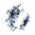 thumbnail image 2 of yuksok 2 Pieces Silk Flower Swag Arch with Leaf Garland for Window Table Backdrop Blue, 2 of 9