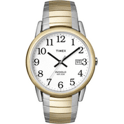 Timex Men's Easy Reader 35mm Watch – Two-Tone Case White Dial with Two-Tone Tapered Expansion Band