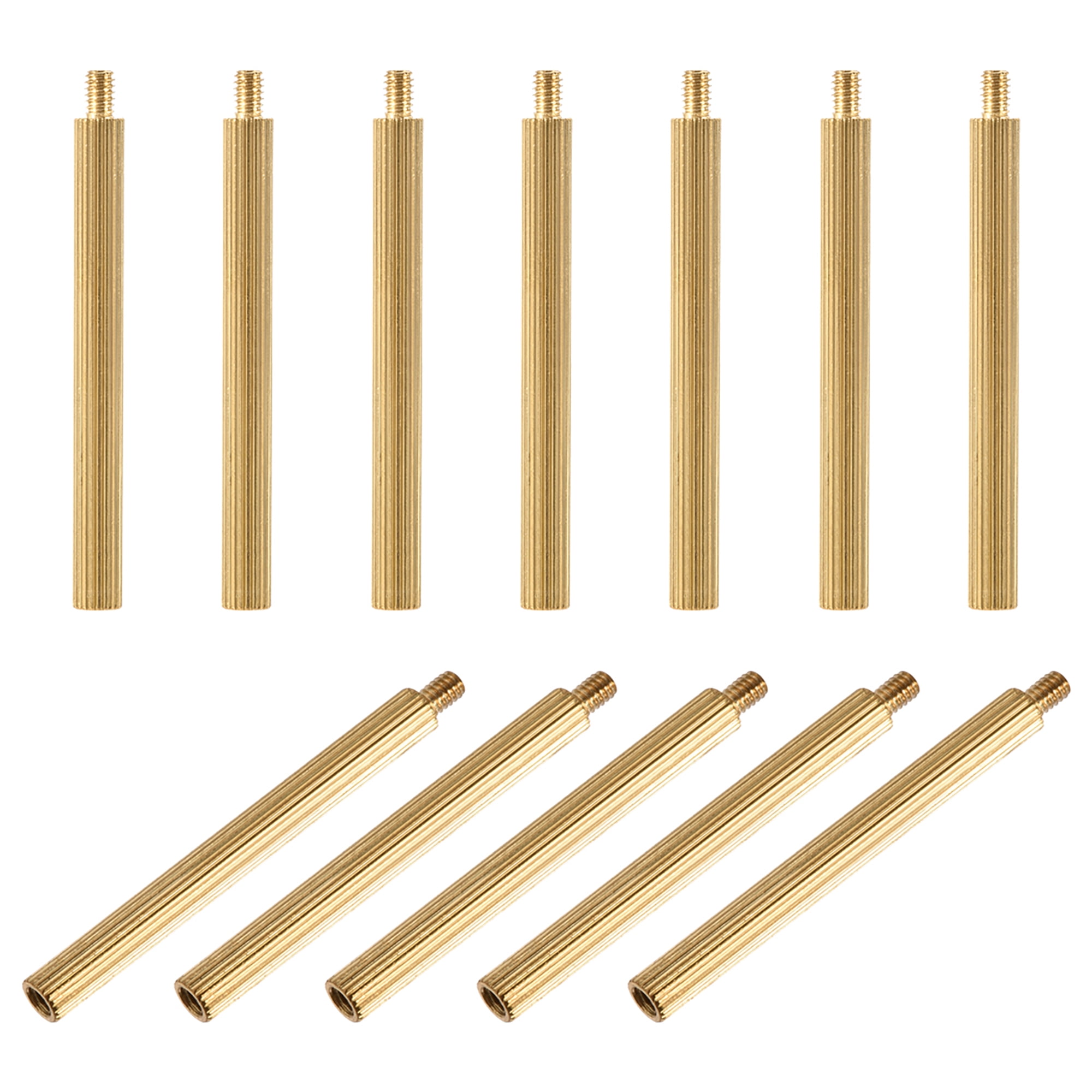 M2*3+3-M2*25+3 Knurled Spacer Stand-Off Male-Female Brass Threaded Spacer M2*3+3-M2*25+3 Knurled Spacer Stand-Off Male-Female Brass Threaded Spacer
