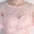 thumbnail image 3 of SWSMCLT Women's Lace Fancy Fashion Mesh Bridal Lace Cape for Wedding Shrug Light Semi Formal Net Fitted Pink One Size, 3 of 4