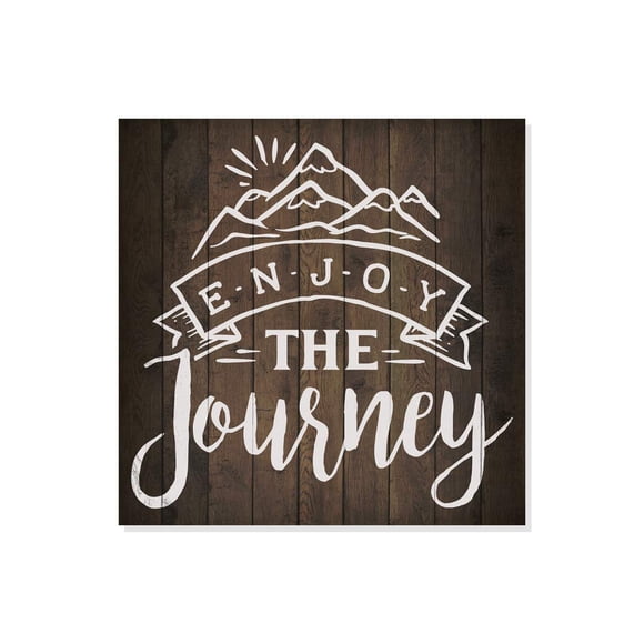 Enjoy the Journey Sign Wood Decor Motivational Rustic Wooden Signs Inspirational Decorations Sayings Wall Plaque Home Farmhouse Camping Mountains Bedroom Office Men’s Gift 8 x 8 Art B3-08080061015