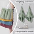 thumbnail image 7 of Jessy Home 12 Pack Light Green Hand Towel Set 16"x31" Soft Highly Absorbent Quick Dry Bathroom Bath Hand Towels Microfiber Plush Towels, 7 of 7