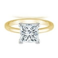 thumbnail image 3 of 18K Yellow Gold 3Ct White Sapphire Princess Plated Engagement Wedding Ring Sizes 5-10 by Paris Jewelry, 3 of 5