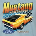thumbnail image 6 of Wild Bobby, Ford Yellow Mustang Horsepower Cars and Trucks Men Premium Tri Blend Tee, Denim, Medium, 6 of 6