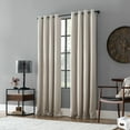 thumbnail image 3 of Archaeo Linen Blend Blackout Grommet Top Curtain, 52"x84", Pearl, 3 of 8
