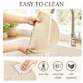 thumbnail image 3 of Xmushyra Round Placemats Set of 6, 15 Inch Braided Woven Table Mats, Washable Heat Resistant Non-Slip Place Mats, Off-White, 3 of 7