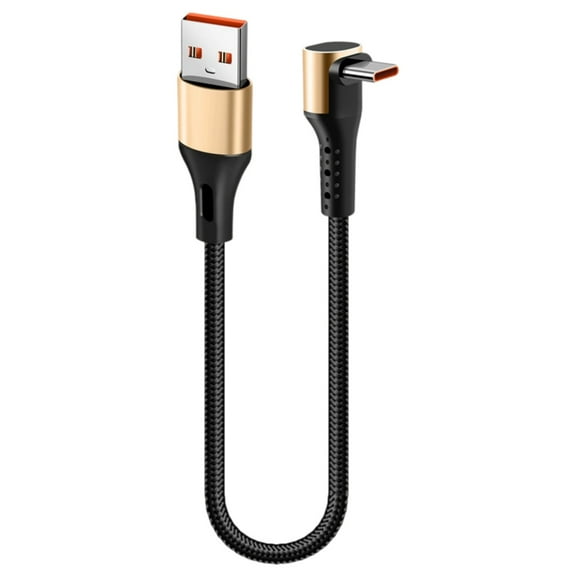 Short USB Type C Cable Fast Charging Durability Braided Cord for Quick Power Delivery and Travel Use