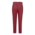 thumbnail image 3 of AWXNJUX Sweatpants Women Women's Pants Trouser Slim Casual Cropped Paper Bag Waist Pants With Pockets Womens Pants Womens Casual Pants Beach Pants for Women (Red,S), 3 of 4