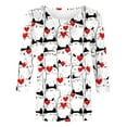 thumbnail image 3 of Valentine's Day T-Shirt for Women Loose 3/4 Sleeve Heart Print Shirts Casual Crew Neck Blouses Three-quarter Sleeve Pullover Top, 3 of 5