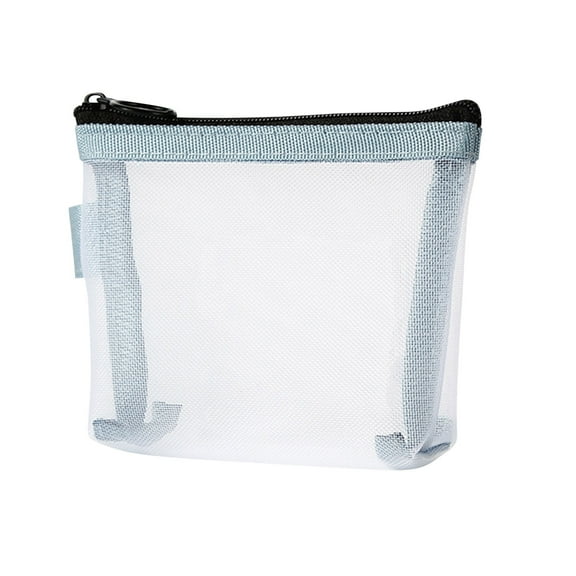 Konghyp Cosmetic Mesh Storage Bag, Portable Travel Lipstick Storage Bag, Zipper Bag for Toiletries, Makeup Organizer, Compact and Lightweight, Versatile Cosmetic Case, Transparent Makeup Pouch