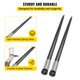 thumbnail image 3 of VEVOR Hay Spear Spears 49 Hay Bale Spear Spike, 4000 lbs Capacidad Quick Attach Square Hay Bale Spears, 2 Pics Black Bale Forks, Bale Hay Spike con tuerca hexagonal y manga para cubos Tractores, 3 of 9