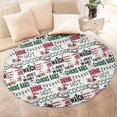 thumbnail image 4 of Multicolor Christmas Pattern Round Blanket,Comfortable Soft Flannel Throw Blanket,All Season,Warm Lightweight Blankets for Sofa Bed Couch Living Room Chair 47"x47", 4 of 5