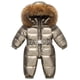thumbnail image 5 of Monos de invierno para niña, chaqueta impermeable con capucha, mono cálido para niño niña, traje de esquí de piel sintética, traje de nieve para niño, 5 of 5