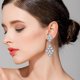 thumbnail image 2 of Pearl Clip On Earrings Crystal Simulated Pearl Elegant Vintage Hollow Chandelier Dangle Clips On Earrings, 2 of 5
