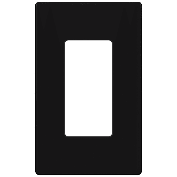 ENERLITES Screwless Decorator Wall Plate Child Safe Outlet Cover, Size 1-Gang 4.68" H x 2.93” L, Unbreakable Polycarbonate Thermoplastic, SI8831-BK, Glossy, Black