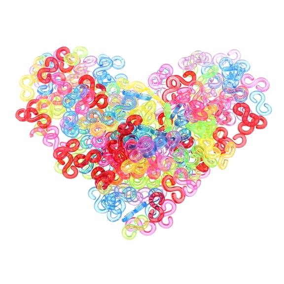 Luxshiny 500Pcs Plastic Bracelet Clips S Clip Design Reusable for Handmade Crafts