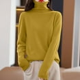 thumbnail image 2 of Oversized Sweaters for Women Fall Clothes Women's Pullover Sweater Winter Warm Knit Turtleneck Top Soft Wool Blend Long Sleeve Slim Fit Casual Sweater for Ladies, 2 of 4