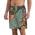 thumbnail image 2 of Kdxio Rich Fish Pattern Mens Casual Shorts - Drawstring Summer Beach Sports Shorts for Men, 2 of 9