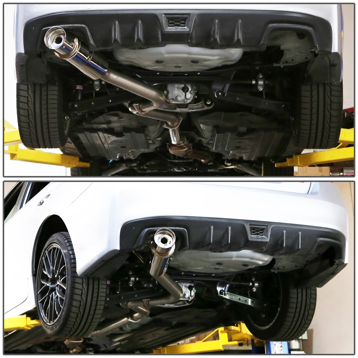 DNA Motoring CBE-WRX15-S For 2015 to 2020 Subaru WRX / STI Muffler Tip Catback Exhaust System 16 17 18 19