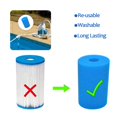 thumbnail image 4 of 2X Pool Foam Filter Sponge Filter for B Type Reusable Biofoam Cleaner Foam Filter Pool Accessories, 4 of 8
