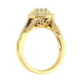 thumbnail image 2 of 1/2 Carat Round Diamond Double Halo Ring in 14K Yellow Gold (Ring Size 10.75) (I1-I2 Clarity), 2 of 4