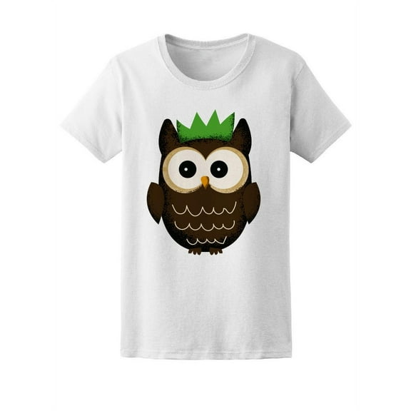 Cute Owl With Green Hair Tee Women's -Image by Shutterstock