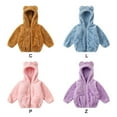 thumbnail image 3 of SYNPOS Toddler Girls Boys Fleece Hoody Jacket Zip Up Teddy Coat Warm Winter Outwear 1-7 Years, 3 of 12