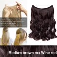 thumbnail image 2 of 20” Invisible Wire Hair Extensions Miracle Secret Fish Line Hairpieces Silky Straight Synthetic hair, 2 of 4