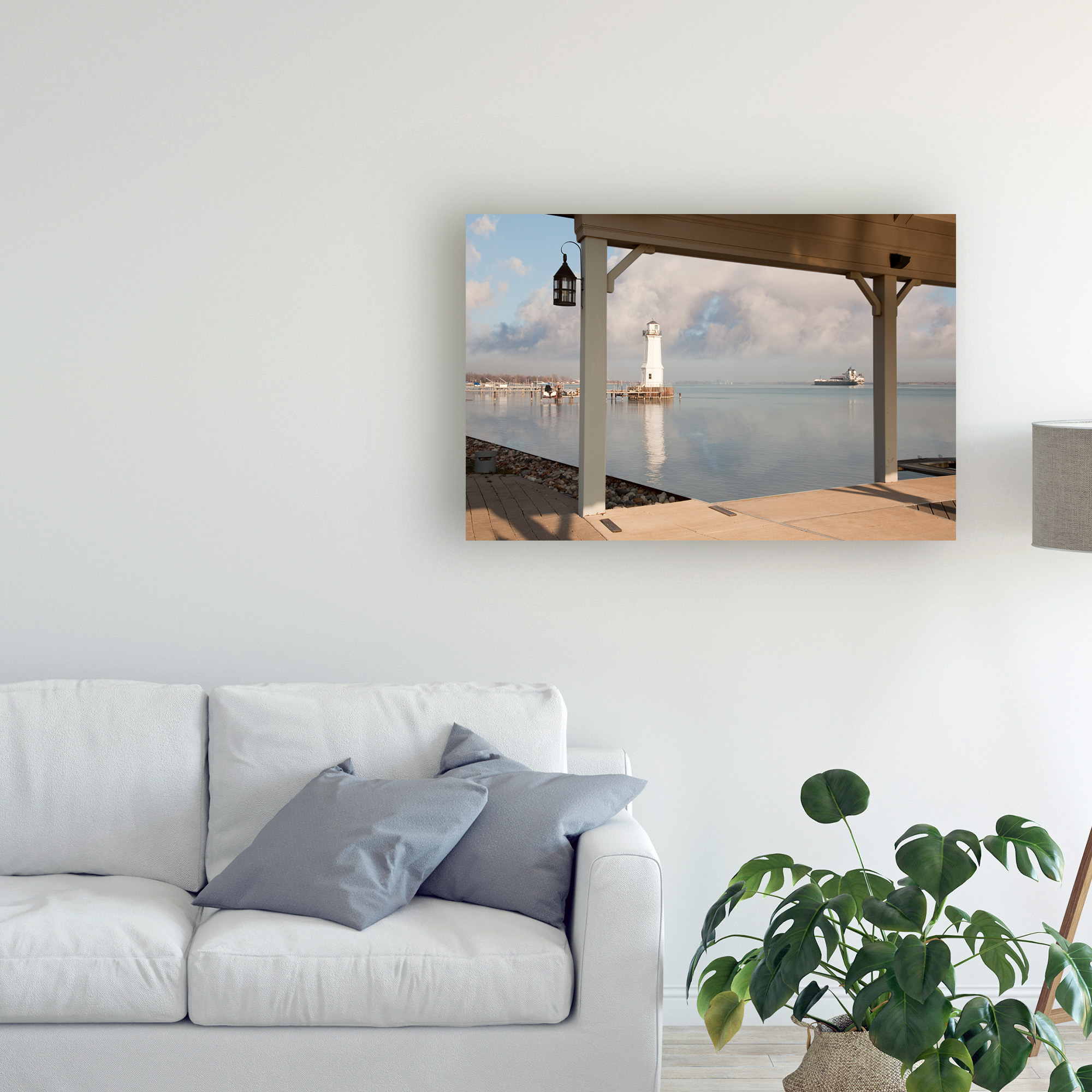 Trademark Fine Art 'Grosse Ile Lighthouse Detroit Michigan' Canvas Art by Monte Nagler