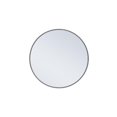 thumbnail image 1 of Elégant Décor MR4034GR Cadre en Métal 28 Pouces Miroir Rond&44; Gris, 1 of 1
