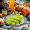thumbnail image 6 of PVC Fruit Serving Tray for Party, Food Grade Square Platter with Non-Slip Bottom, Green Blue Gold Clear, 7.68x7.68x1.89in, Elegant & Sturdy, 6 of 6