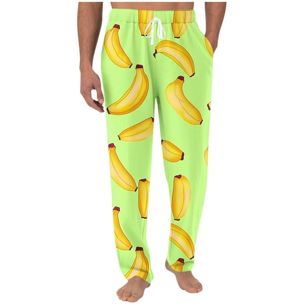 Pantalones largos para hombre con estampado de cintura elástica y bolsillo con cordón, pantalones largos de poliéster para hombre