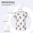 thumbnail image 3 of Zufioo Funny Chicken Print Men's Baseball Short Sleeve, Moisture Wicking Button-Down Hip Hop Tee-4X-Large, 3 of 7