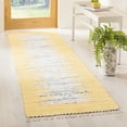 thumbnail image 3 of SAFAVIEH Montauk Tennyson Braided Border Cotton Area Rug, Ivory/Yellow, 3' x 5', 3 of 10